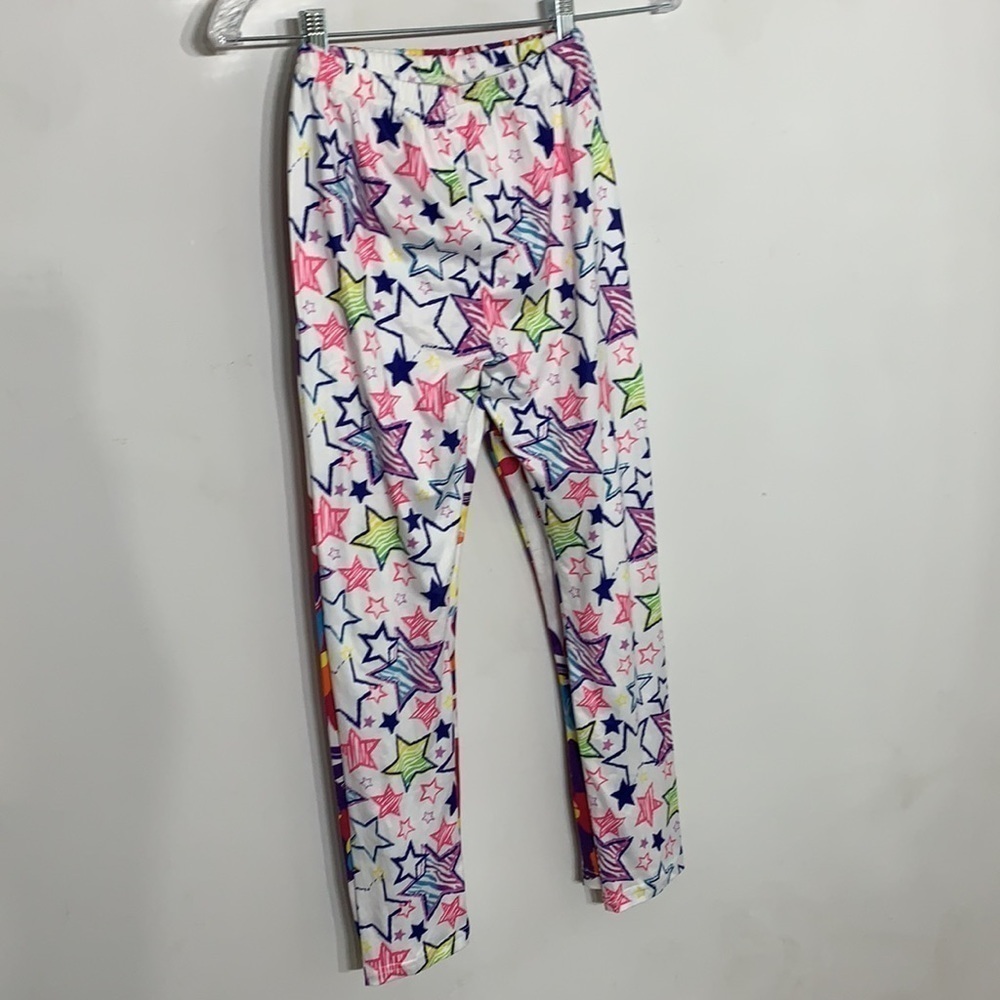 Boutique Luouse color splash printed stretch leggings 2 pack girls 12 - Picture 3 of 5